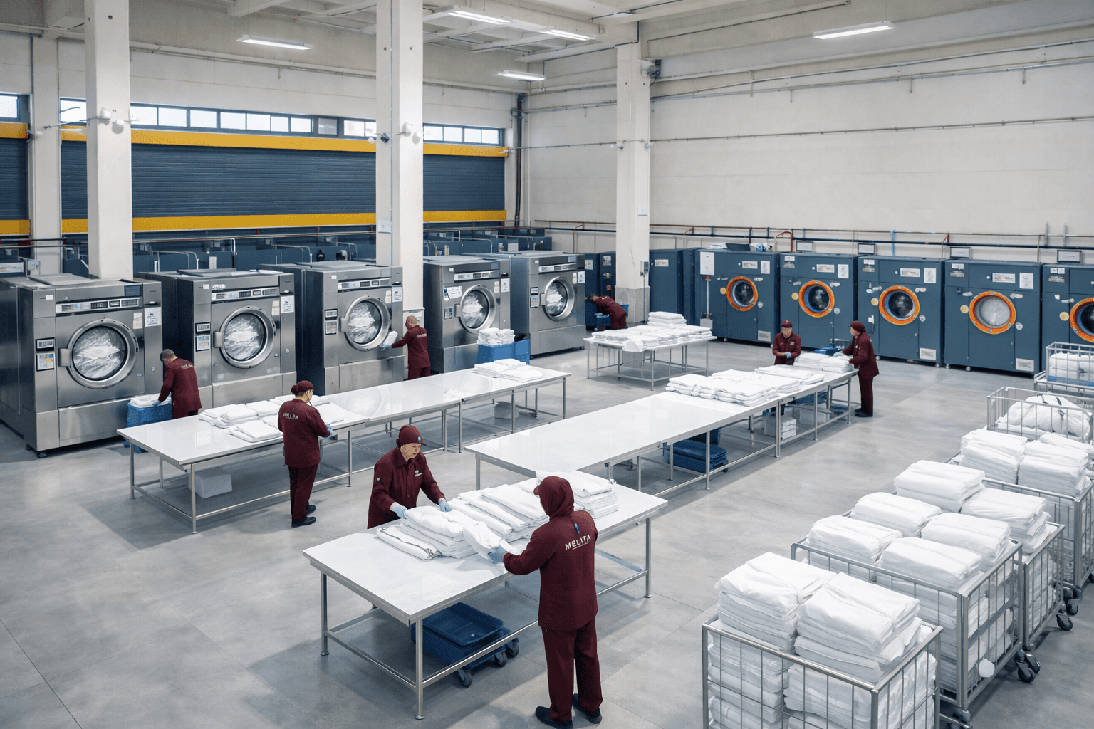 Endüstriyel yıkama makineleri ile çamaşırhane süreci