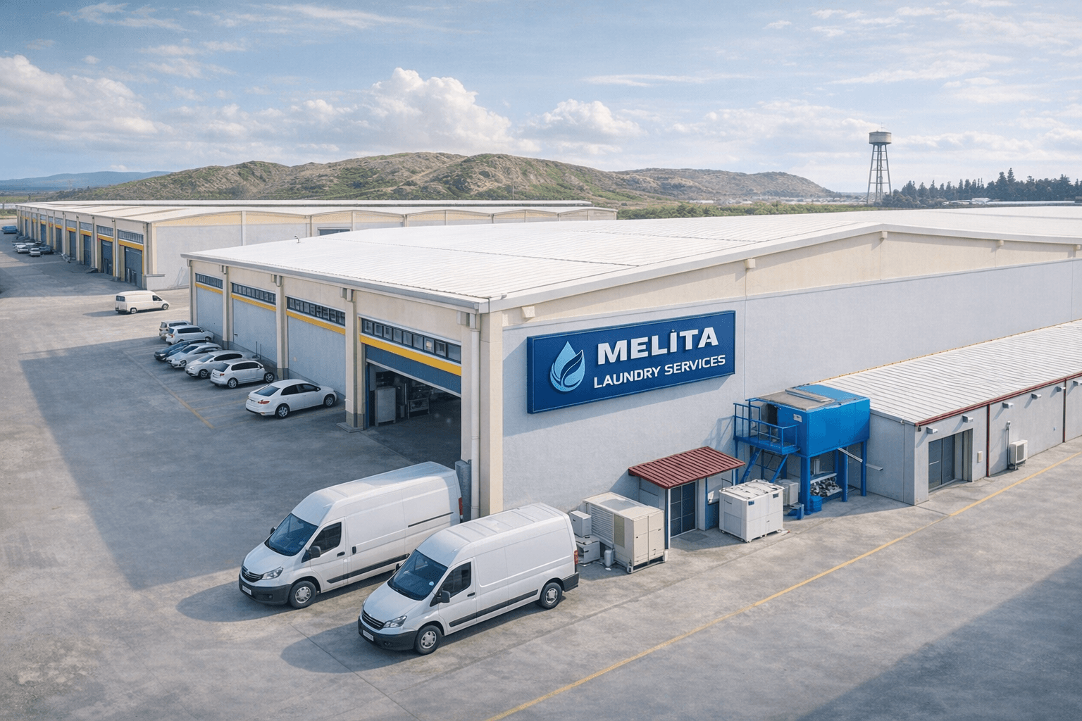 Melita Laundry Services tesisi, dış cephe görünümü
